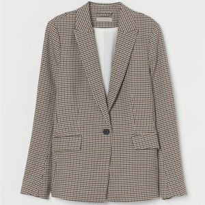 H&M Houndstooth Fitted Blazer XS